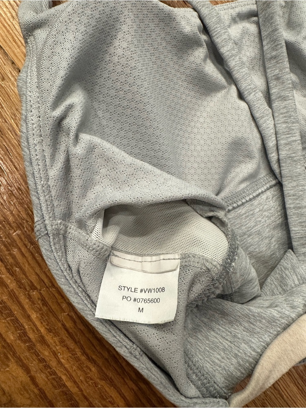 Vuori Light Gray Strappy Sports Bra w contrasting trim medium - Picture 7 of 7